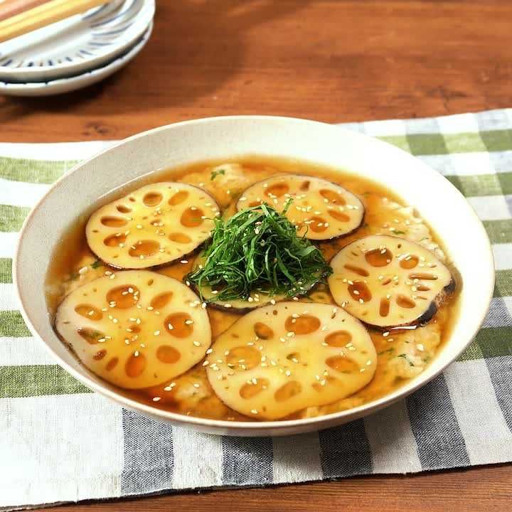 れんこんと大葉のレンジつくね