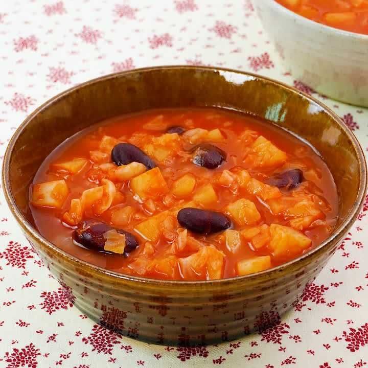 じゃがいもと豆のミネストローネ