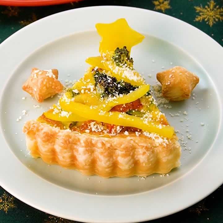 見た目もかわいい♪ クリスマスキッシュのレシピ動画・作り方 | デ