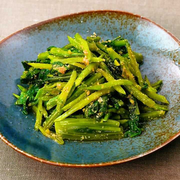 絹さやとほうれん草のごまあえ