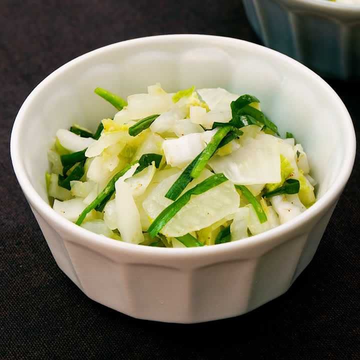 白菜とニラのあえもの