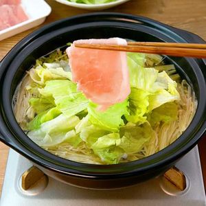 「えのきのレタしゃぶ鍋」のレシピ動画