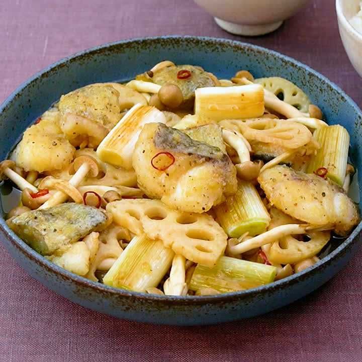 たらとねぎの南蛮漬け