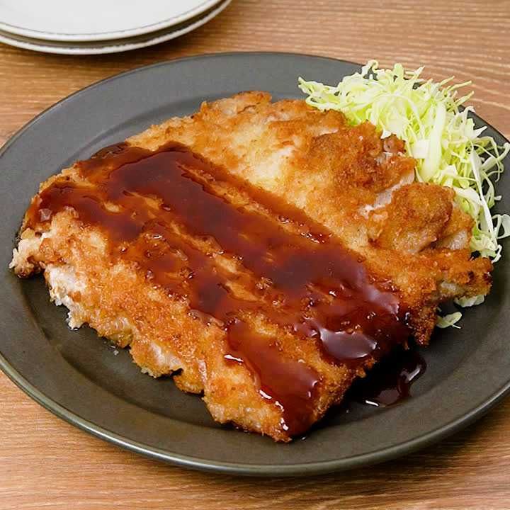 薄切り肉で重ねわらじかつ