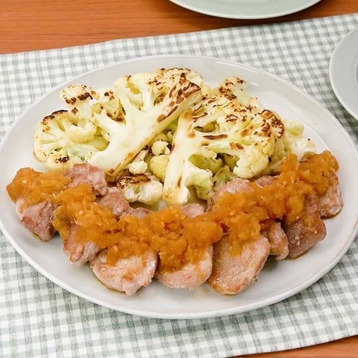 豚ヒレとカリフラワーのステーキ