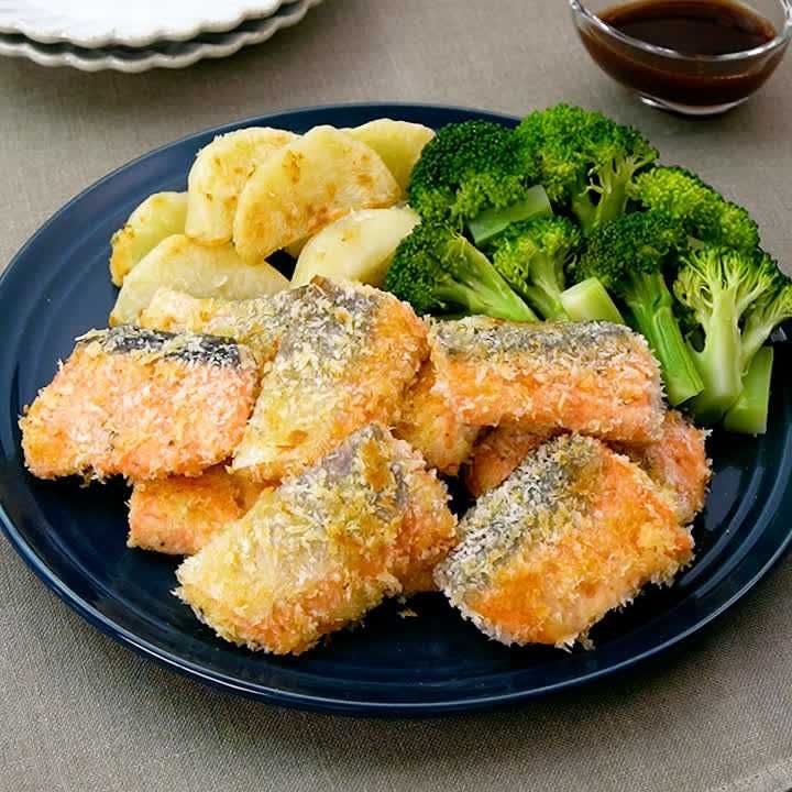 揚げない鮭フライ