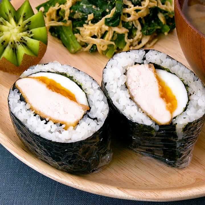 照り焼きチキンの折りたたみおにぎり