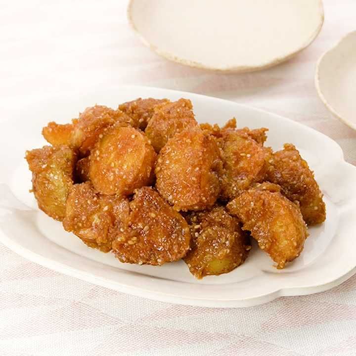 新じゃがのごま味噌しょうが炒め