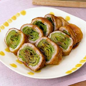 「レタスの肉巻き」のレシピ動画