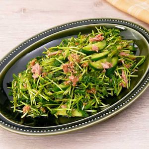「豆苗とツナのレモン醤油サラダ」のレシピ動画