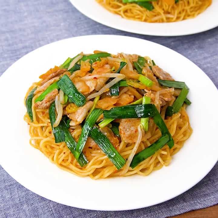 豚キムチ焼きそば