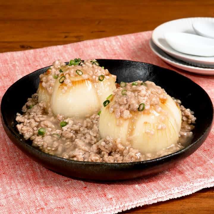 新玉ねぎの鶏だしそぼろあん