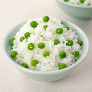 「冷凍グリンピースご飯」のレシピ動画