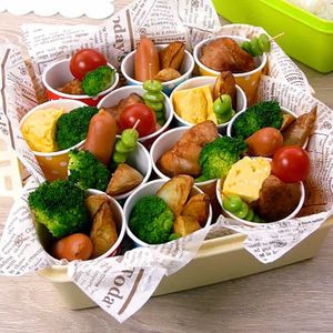 「紙コップ弁当」のレシピ動画