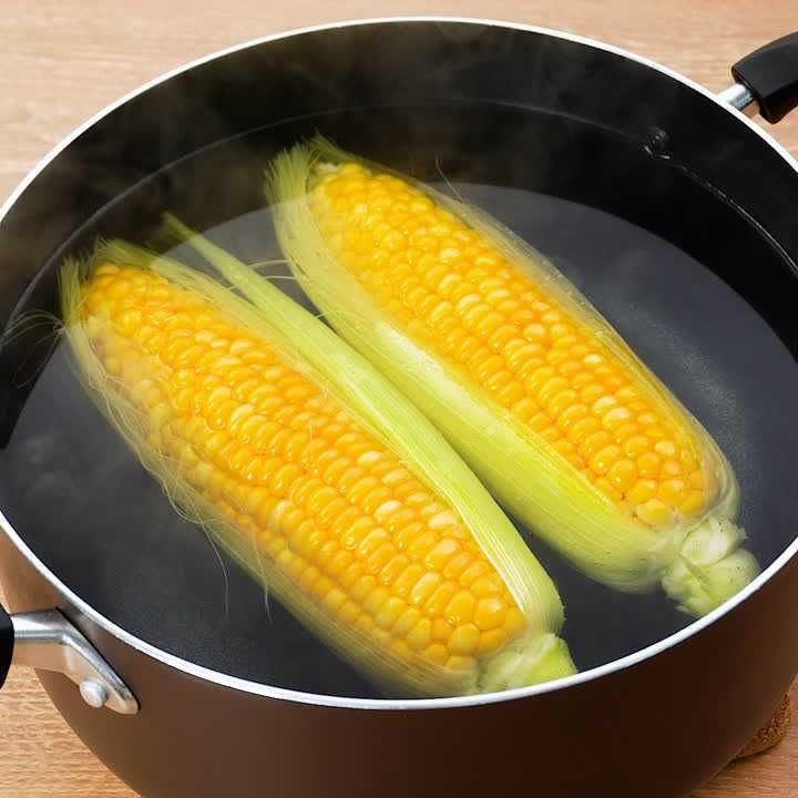 とうもろこしの茹で方(水から)
