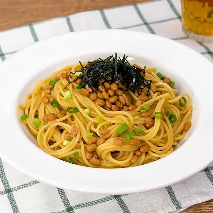 基本の納豆パスタ