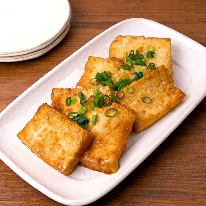 卵焼き器で豆腐焼き