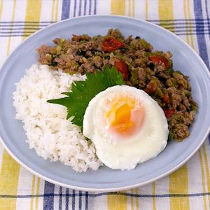 レンジ和風ガパオライス