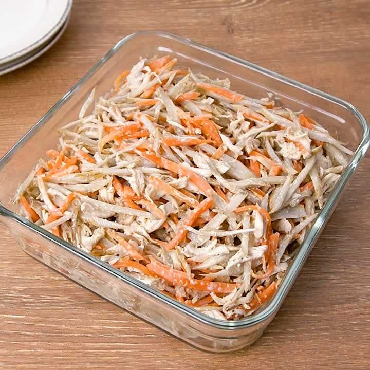 ささみとにんじんのごぼうサラダ