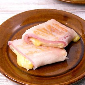 春巻きハムチーズブリトー風
