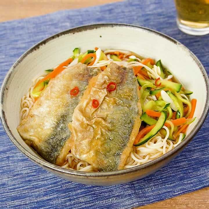 アジ南蛮のぶっかけそうめん