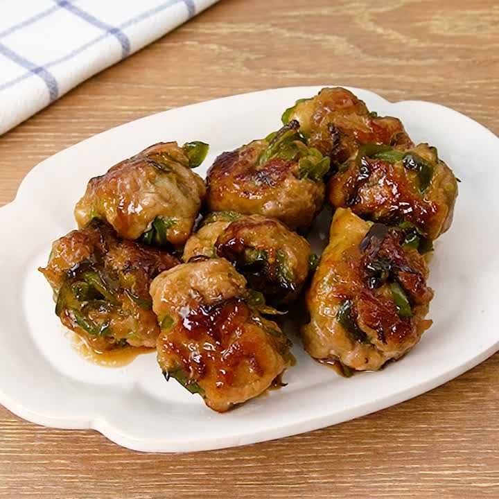 ピーマンの豚こまボール