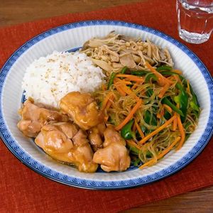 レンジで鶏テリプレート