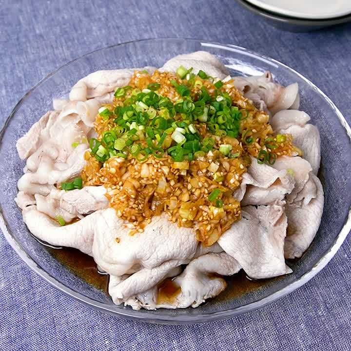 豚しゃぶの旨辛ねぎだれ
