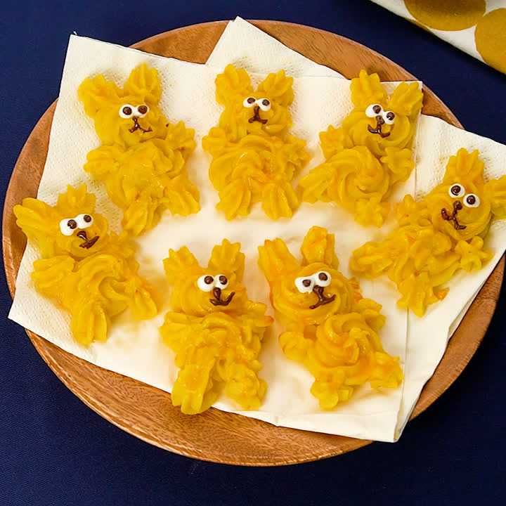 お月見のお供に！ 絞り出しスイートポテトのレシピ動画・作り方