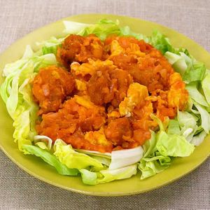 ふわふわ鶏チリ炒め