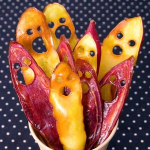 「塩バターのさつまいもおばけチップス」のレシピ動画