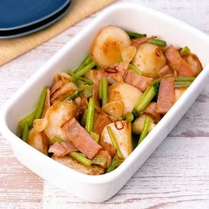 焼きかぶのペペロン炒め