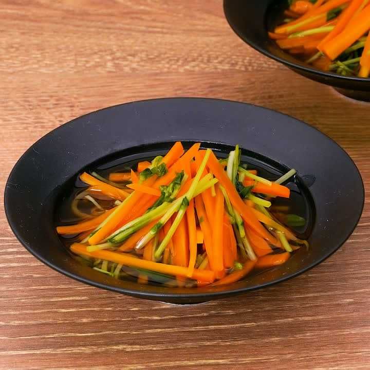 豆苗とにんじんのさっと煮