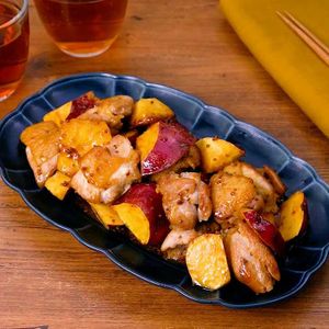 パリパリチキンの粒マスタード炒め