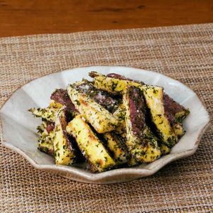 「さつまいものり塩炒め」のレシピ動画