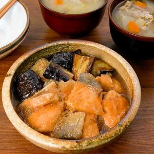 鮭のおろし煮献立