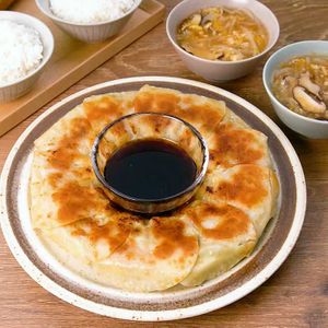 ドーナツ餃子献立