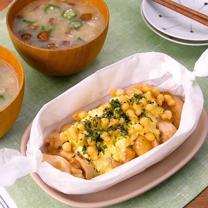 レンジで簡単！天かすチキン南蛮献立