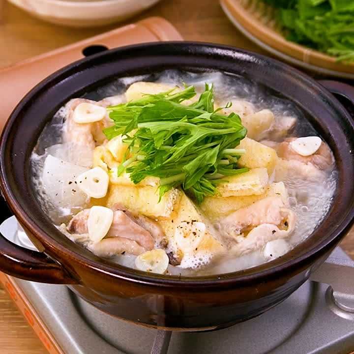 大根と鶏肉の塩にんにく鍋