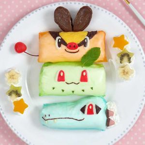 「ポケモン生クレープ」のレシピ動画