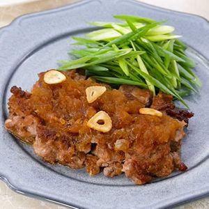 牛こま肉で牛ステーキ風