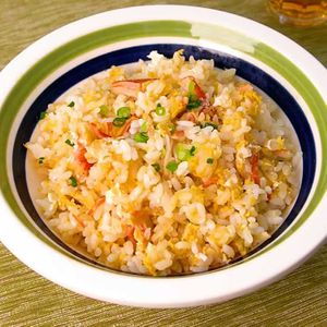 レンジでチャーハン