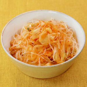 ねぎと春雨のキムチ和え