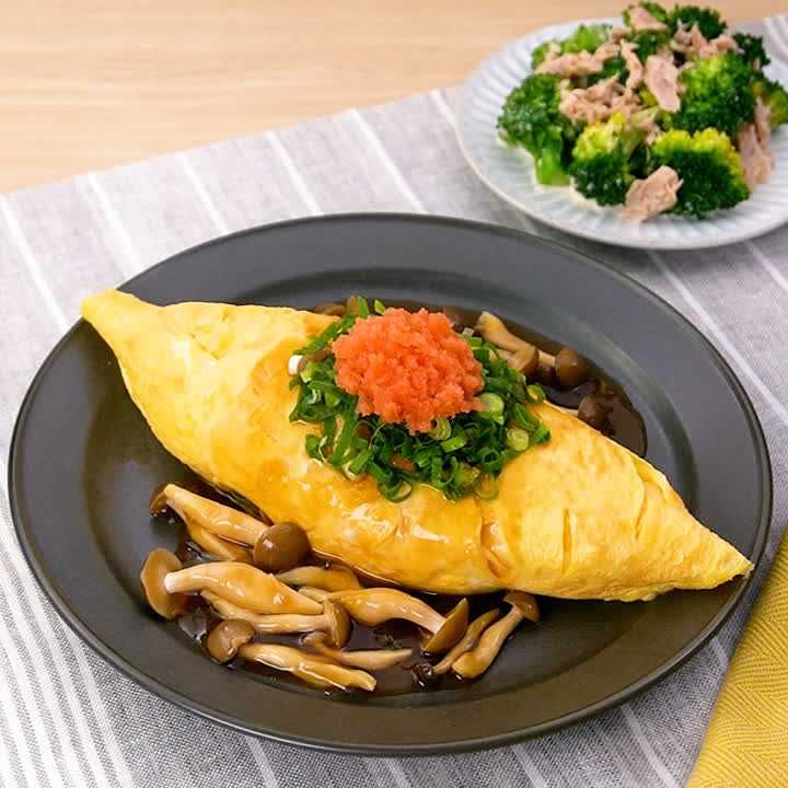 和風明太オムライス献立