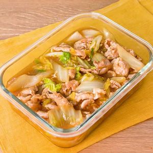 「豚こまと白菜のうま煮」のレシピ動画