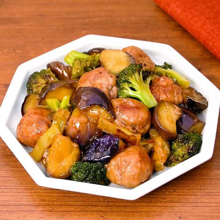 豚こま甘酢炒め