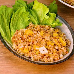 にんにく醤油の納豆チャーハン