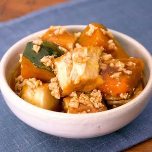 かぼちゃと厚揚げのそぼろ煮