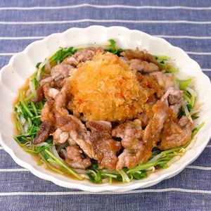 「豚こまさっぱり揚げ」のレシピ動画