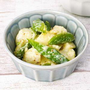 「スナップエンドウとじゃが芋のサラダ」のレシピ動画